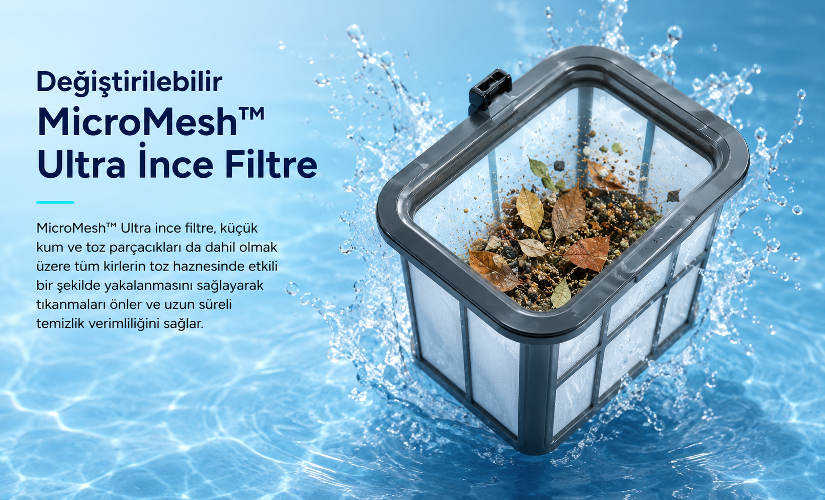 Aiper Scuba N1600 MicroMesh ultra ince filtre