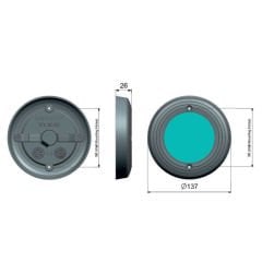 12 Watt Mini Smart Sıva Üstü Antrasit Çerçeve+Ampul