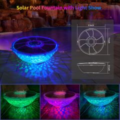 Solar RGB LED Işıklı Fıskiye