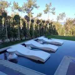 Lotus Fiberglas Şezlong